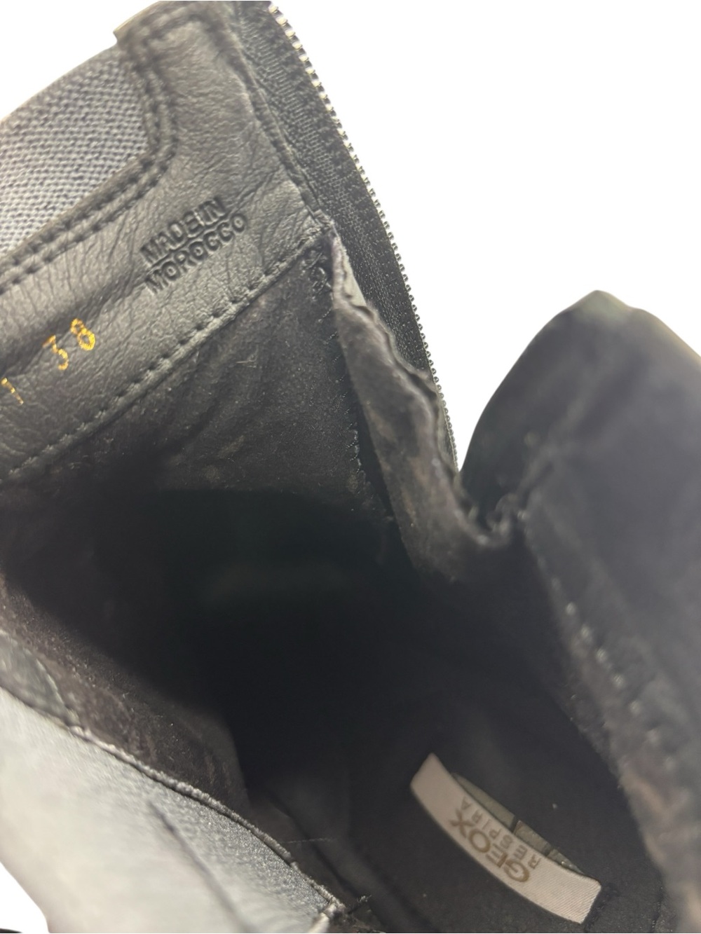 Geox Respira Lise Amphibiox ABX Black Leather Ankle Boots Waterproof Size 38 - Picture 12 of 12
